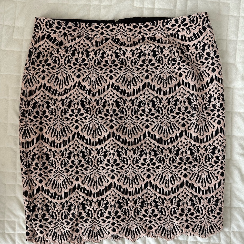 Halogen Scallop Edge Lace Pencil Skirt Size 8P